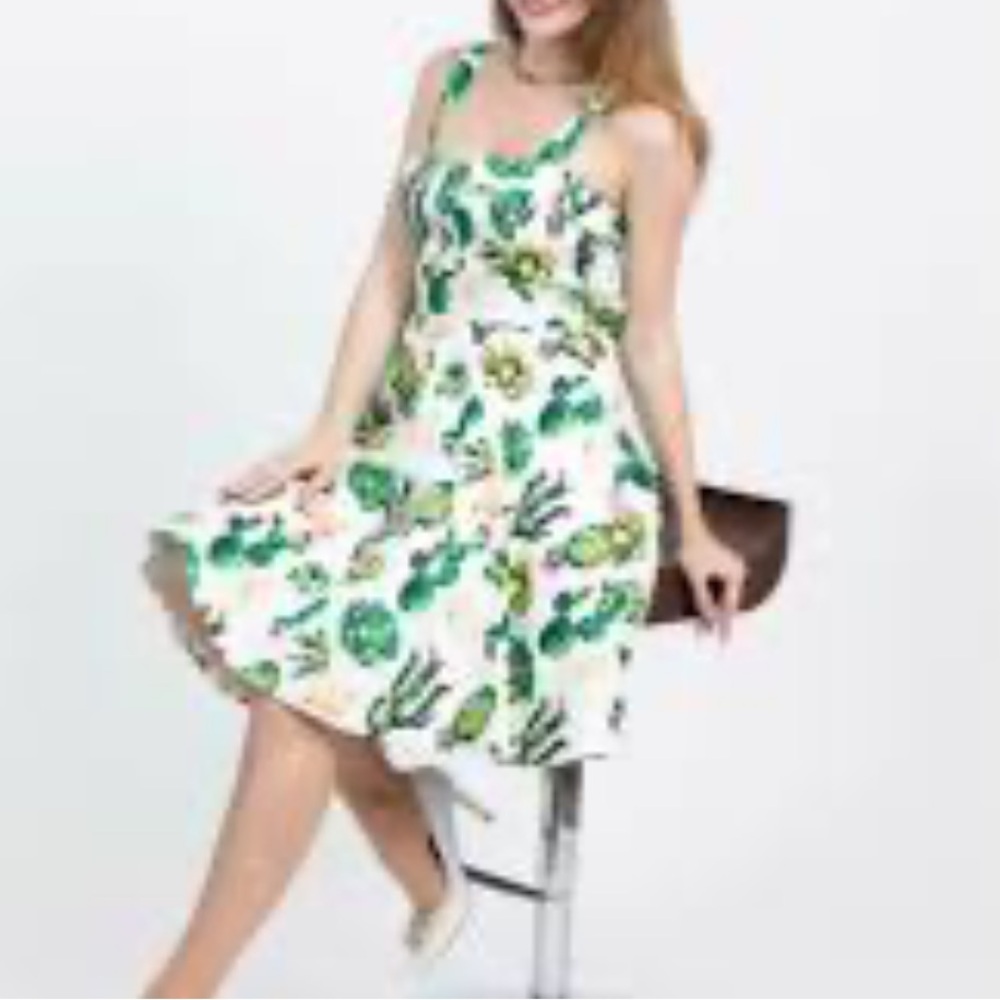 IXIA Cactus Succulent Print
Sundress Pinup Retro Swing Dress
M